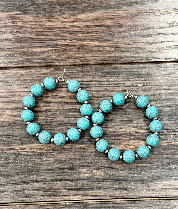 Handmade Bead Hoop Earrings