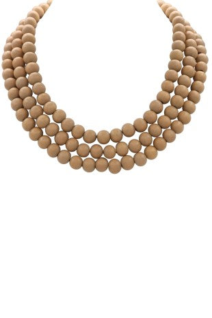 Wooden Layered Necklace