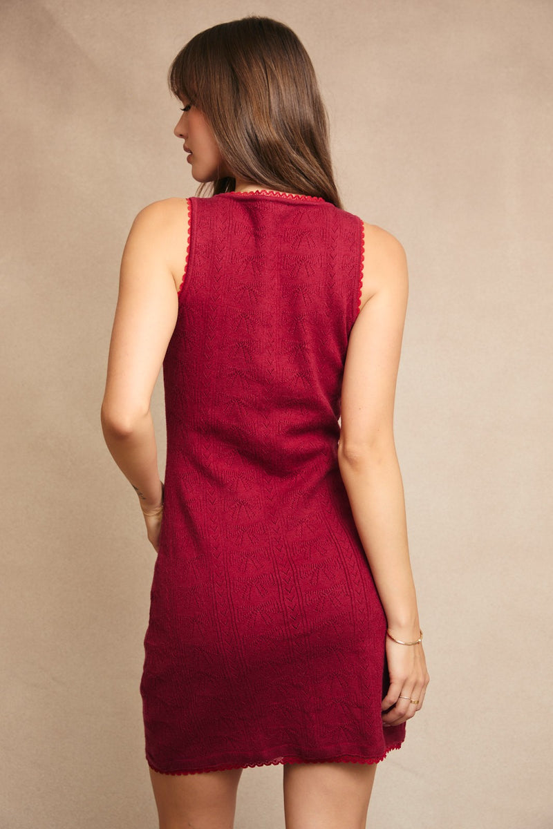Le Lis Sleeveless Mini Dress With Scoop Neck Line