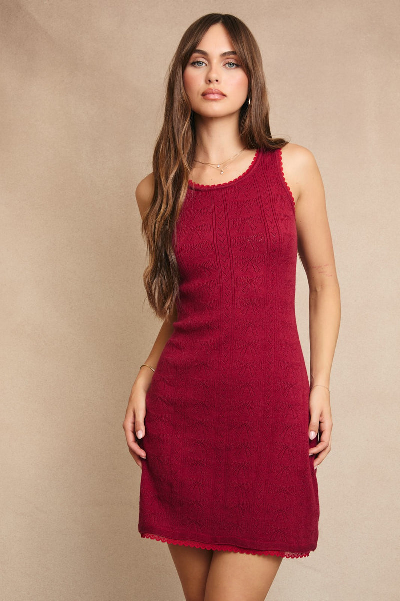 Le Lis Sleeveless Mini Dress With Scoop Neck Line