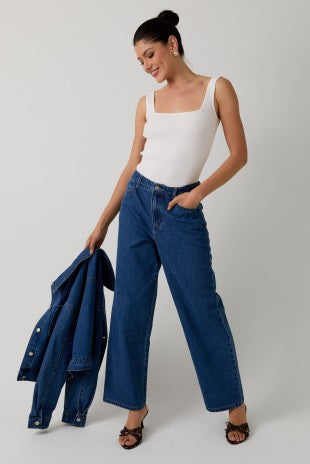 Scallop Embo Pocket Denim Pants