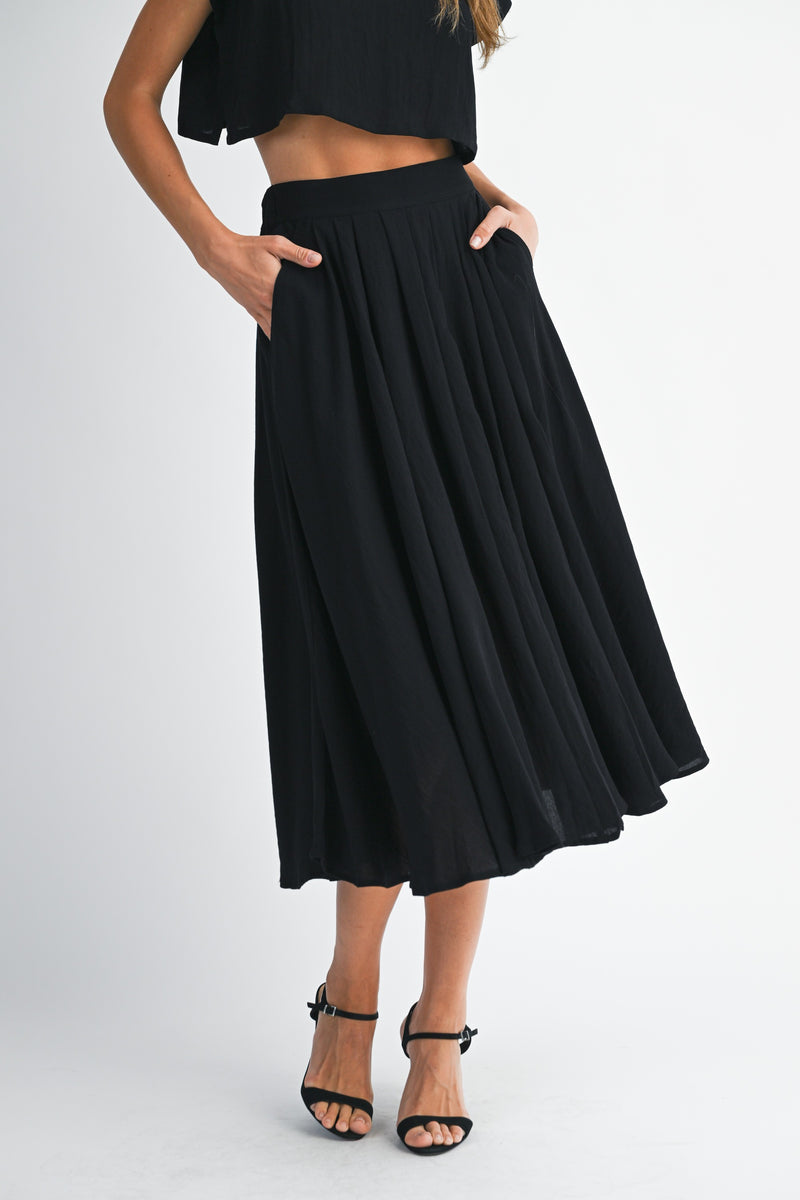 Mable I'm Choosing Happiness Black Skirt