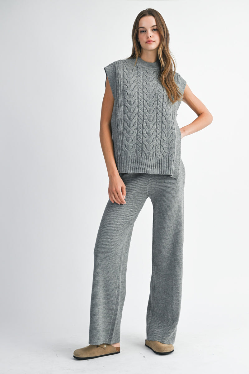 Mable Feels Like Home Heather Grey Pants