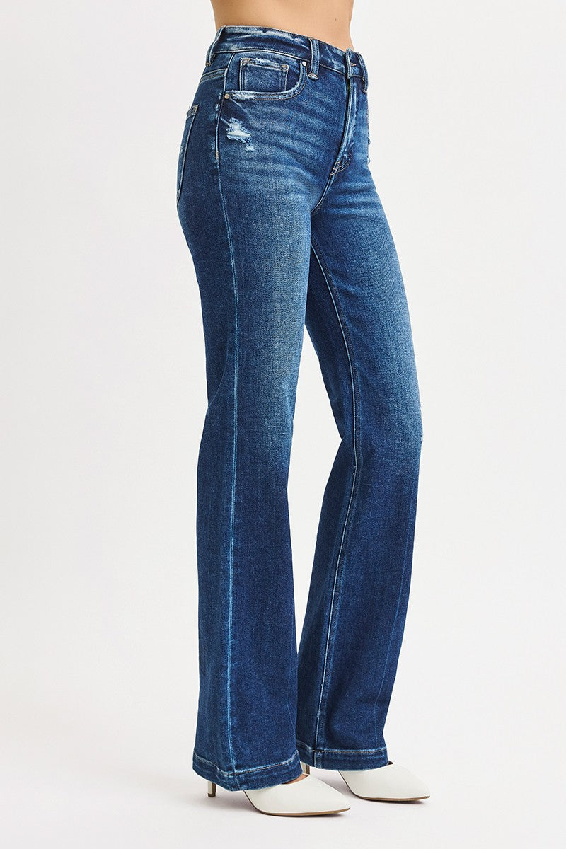 Risen Tummy Control High Rise Straight Jeans
