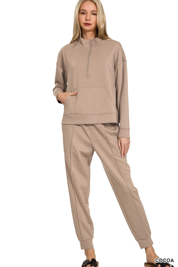 Easy Does It Cocoa Scuba Jogger Pants