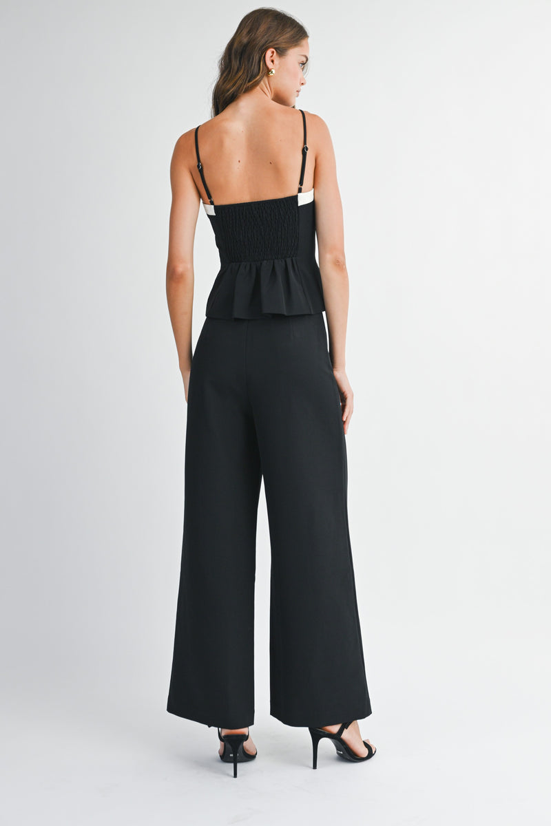 Mable Contrast Detail Pepum Top