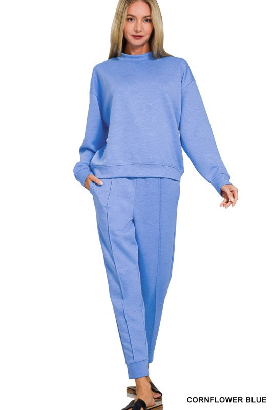 Scuba Mock Cornflower Blue Joggers