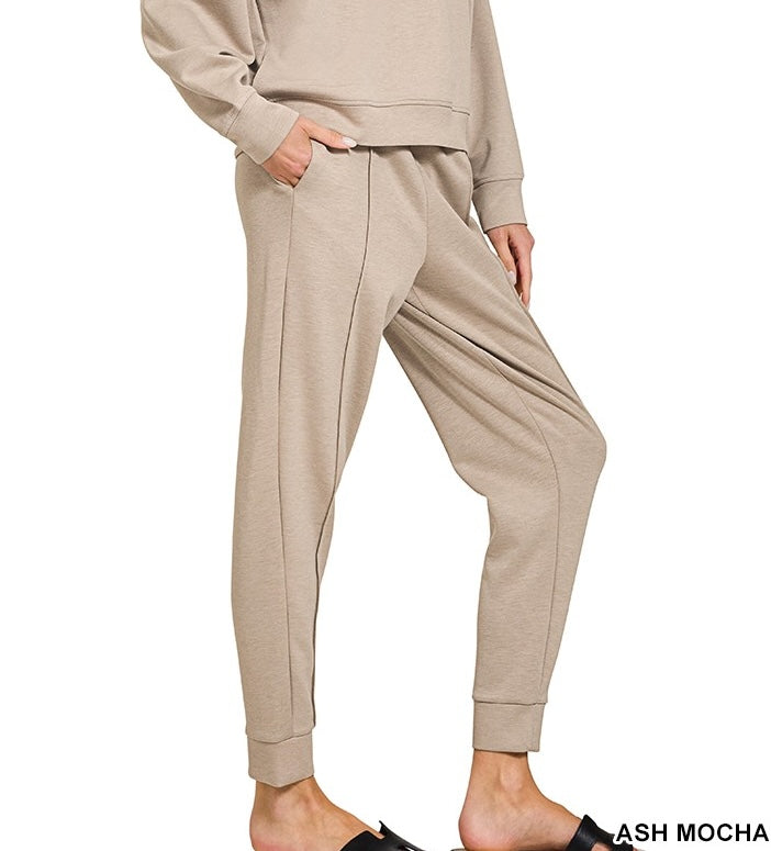 Scuba Mock Neck Ash Mocha Joggers