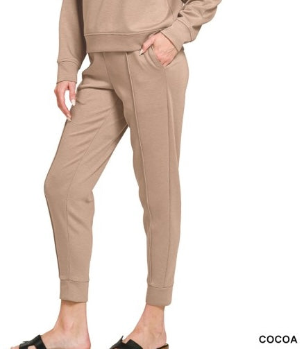 Scuba Mock Neck Cocoa Jogger