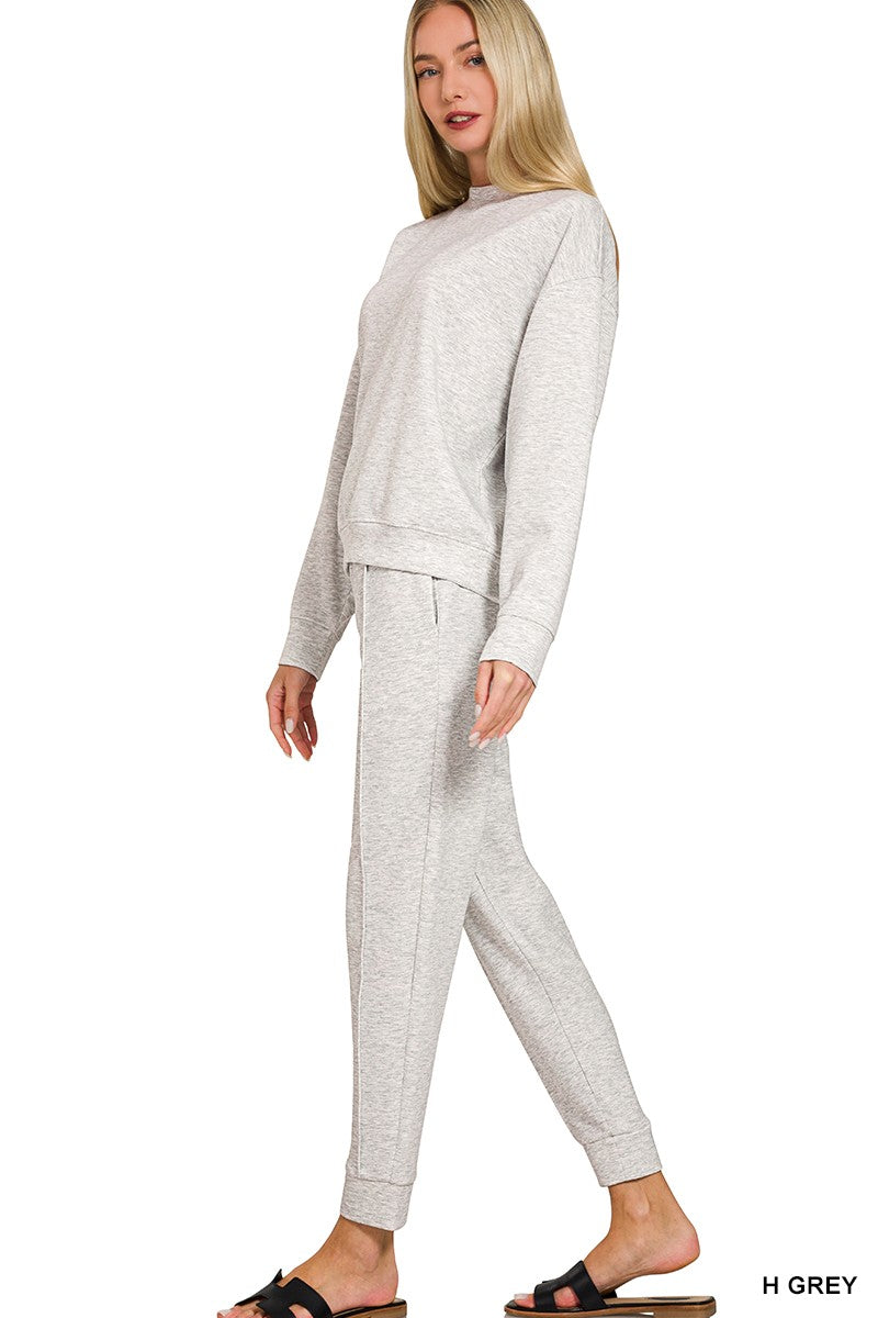 Scuba Mock Heather Grey Joggers