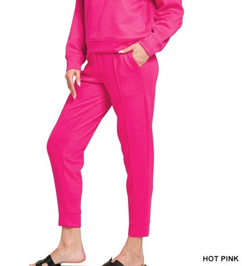Scuba Mock Hot Pink Joggers