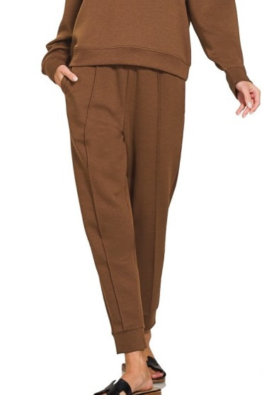 Scuba Mock Neck Brown Joggers