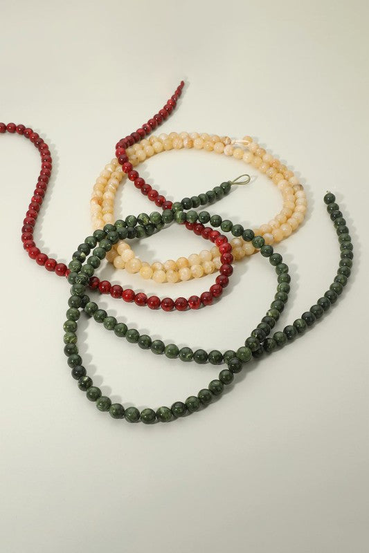 Chunky Acrylic Ball Beaded Wrap Long Necklace