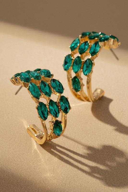 PINK FRIDAY Radiant Marquise Trio Hoop Earrings