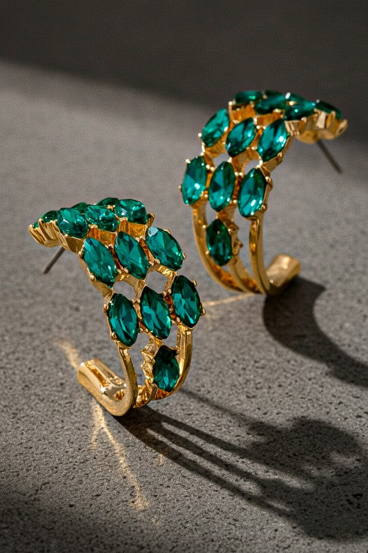 PINK FRIDAY Radiant Marquise Trio Hoop Earrings