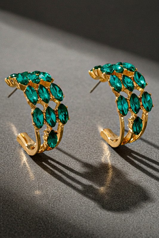 PINK FRIDAY Radiant Marquise Trio Hoop Earrings