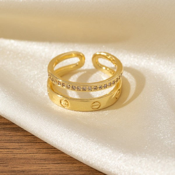 18k Gold Plated Tarnish Free Stone Ring – Stella Rae’s