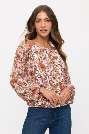 Floral Mix Media Bubble Hem Pleat Peasant