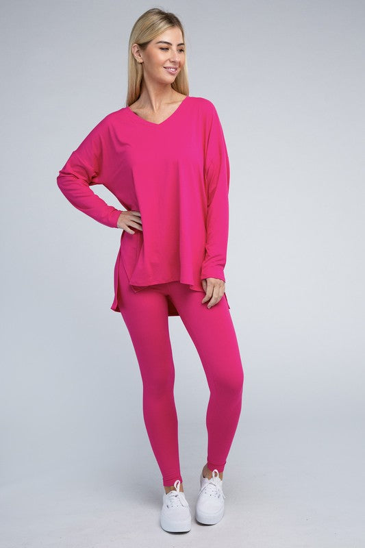 Brushed Microfiber Loungewear Set