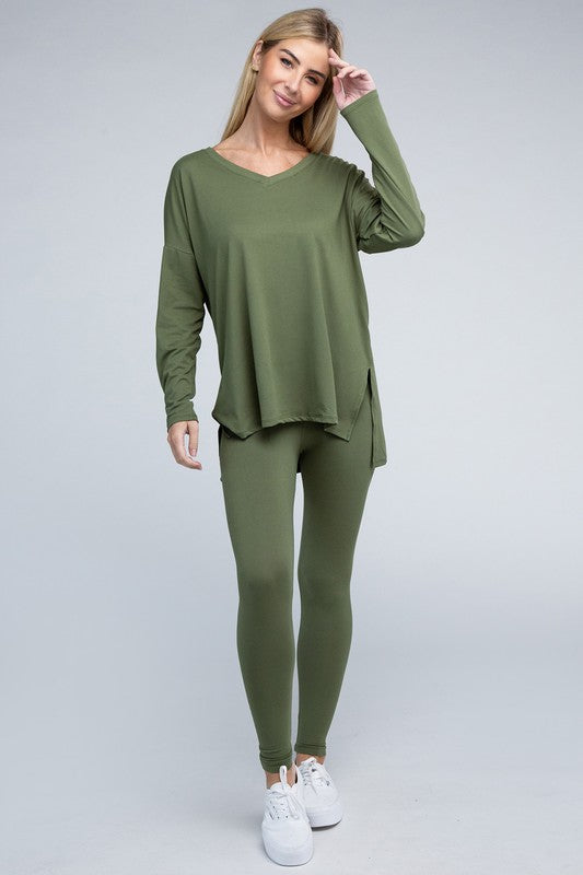 Brushed Microfiber Loungewear Set