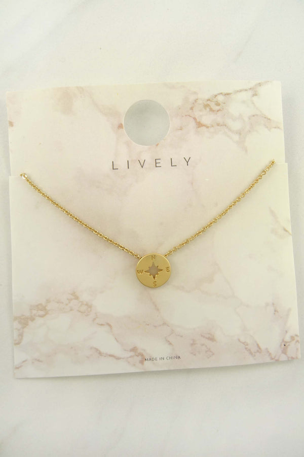 Westlyn Compass Charm Necklace