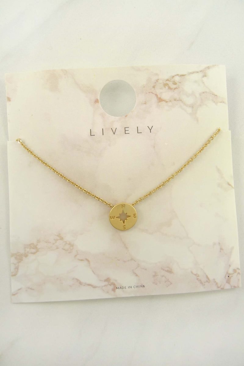 Westlyn Compass Charm Necklace