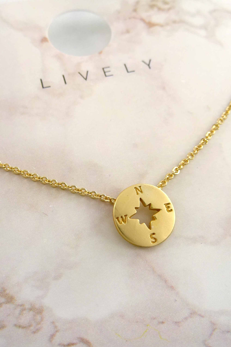 Westlyn Compass Charm Necklace