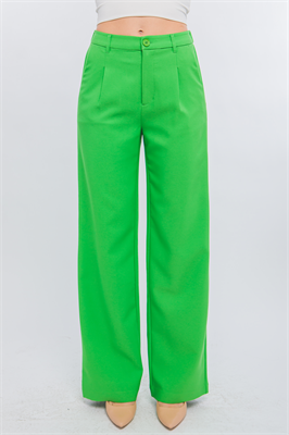 State Of Mind Kelly Green Full-Length Vertigo Blazer Pants