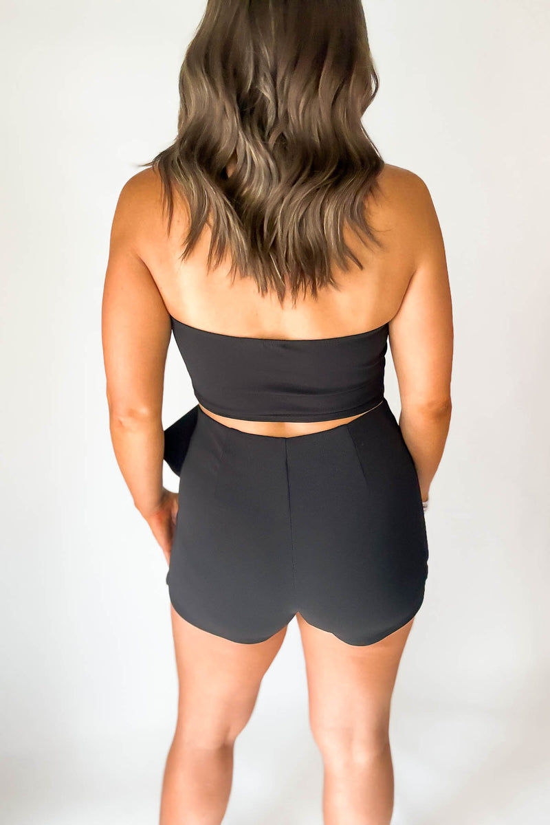 Bow Bliss Black Coquette Skort
