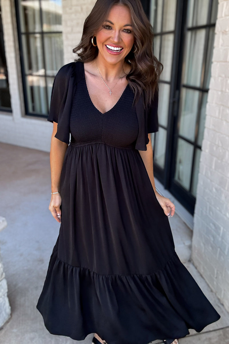 Looking Great Black Midi Dress