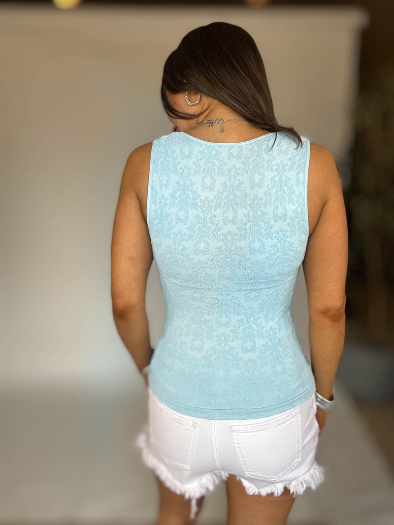 Niki Biki Lace Textured Sweetheart Top