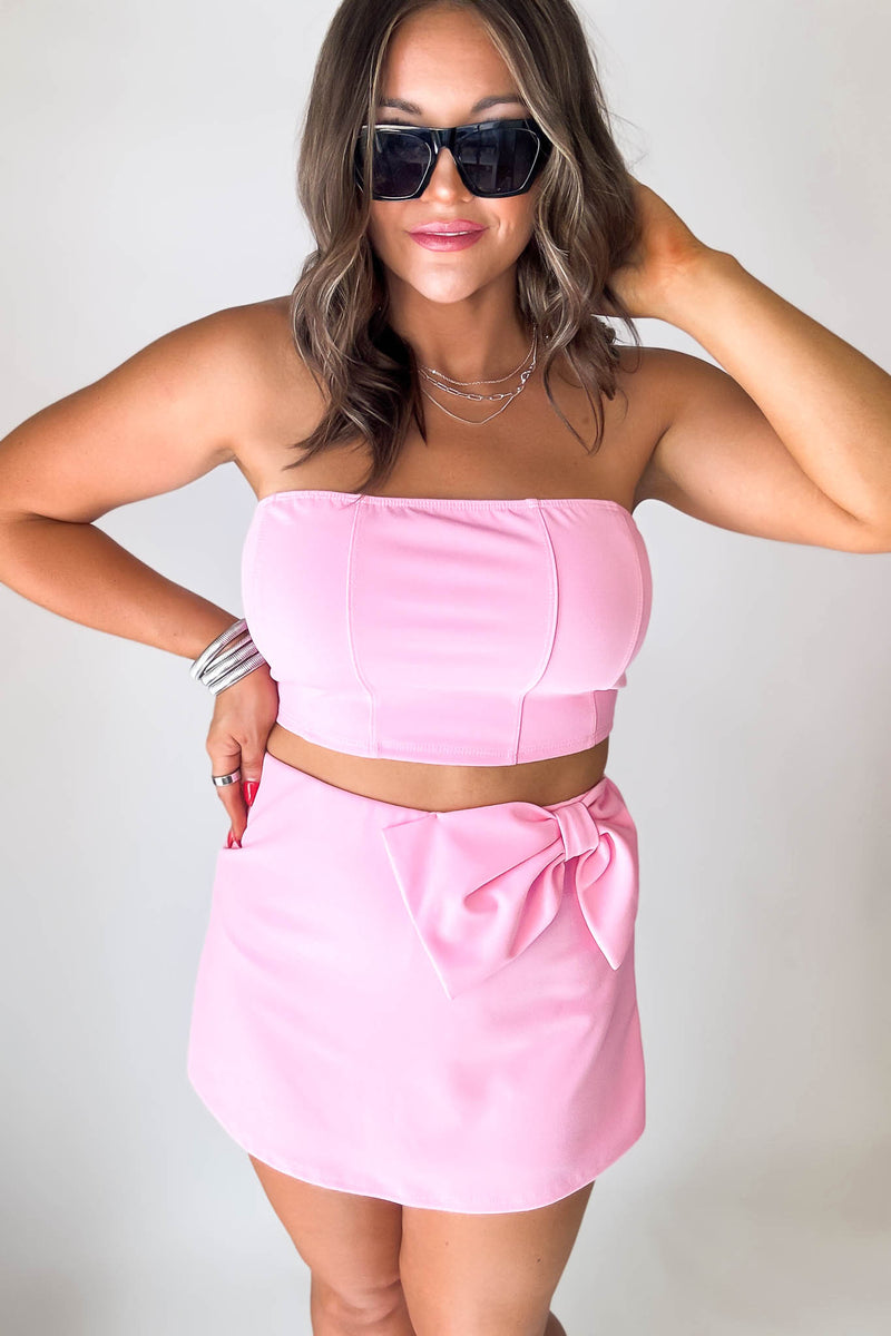 Chic Stitch Pink Tube Top