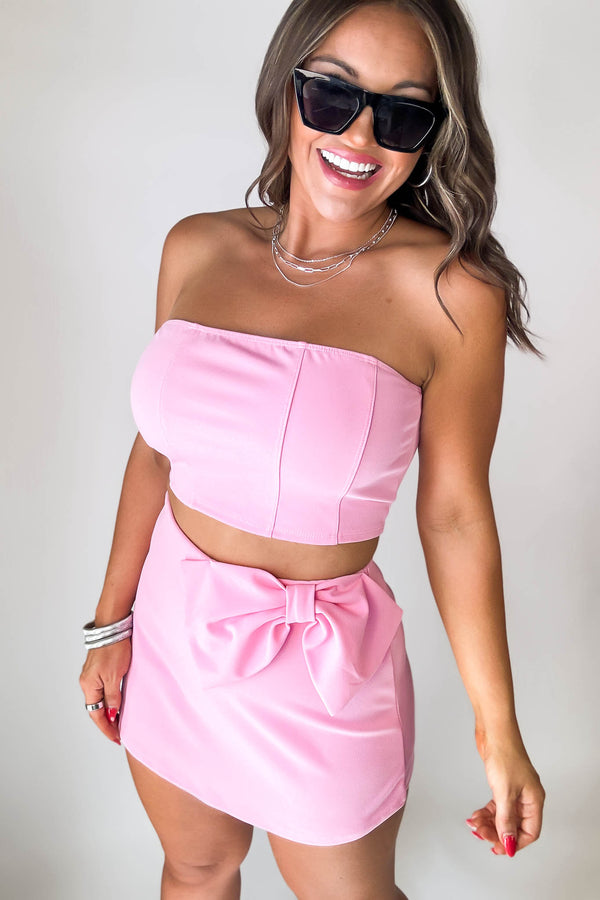 Chic Stitch Pink Tube Top