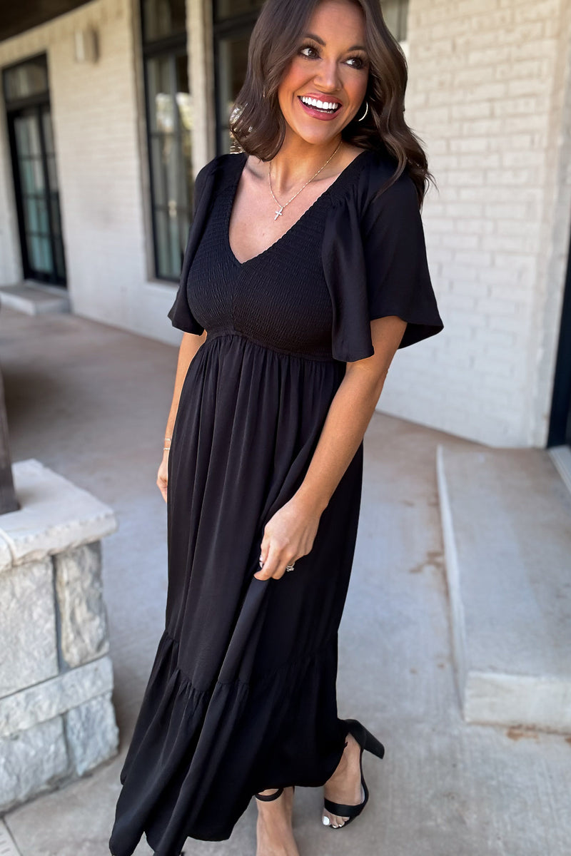 Looking Great Black Midi Dress