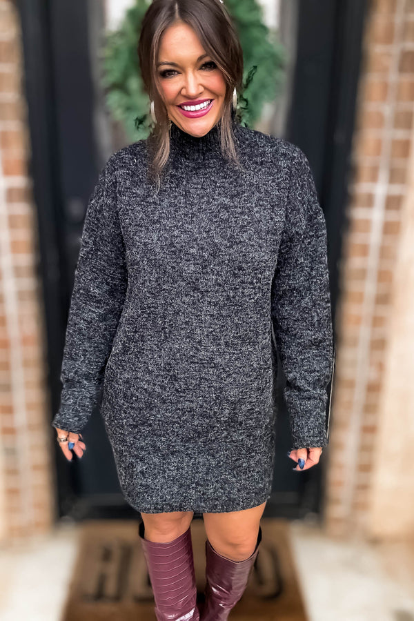 Keep The Hope Alive Black Sweater Dress