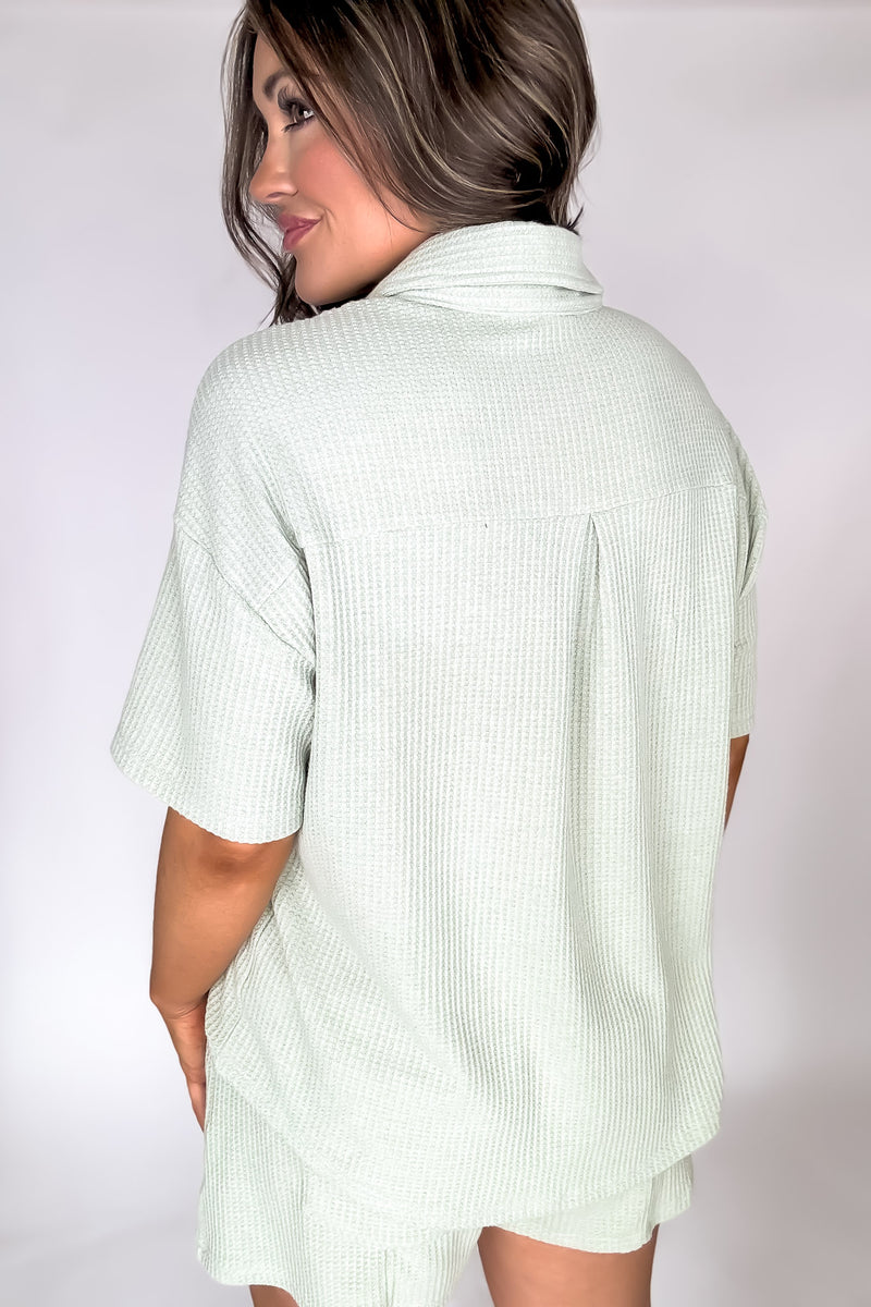 Fun People Light Sage Detail Top