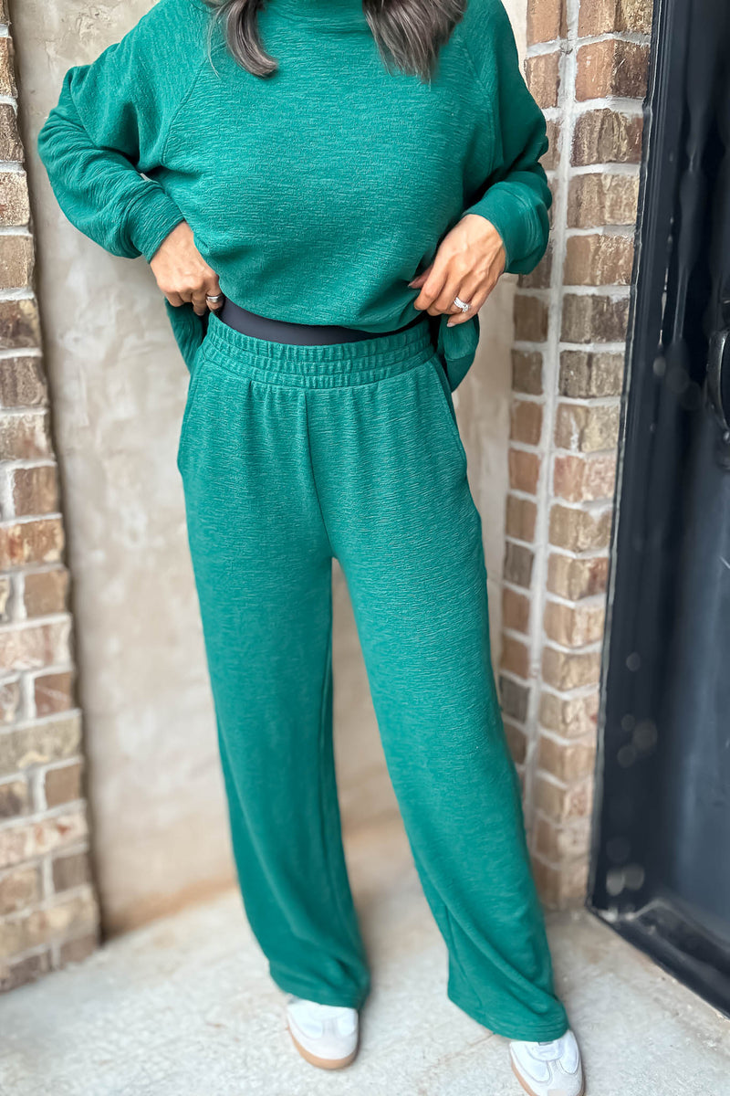 Rewrite Your Story Hunter Green Slub Pants