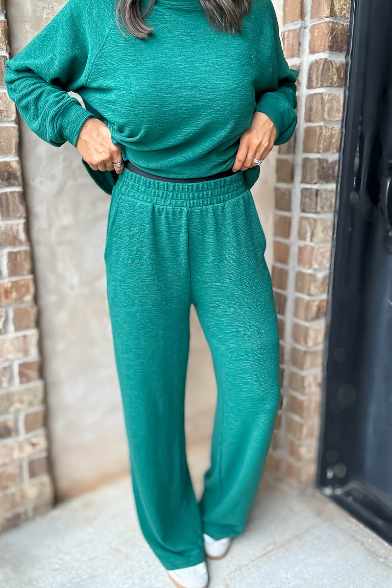 Rewrite Your Story Hunter Green Slub Pants