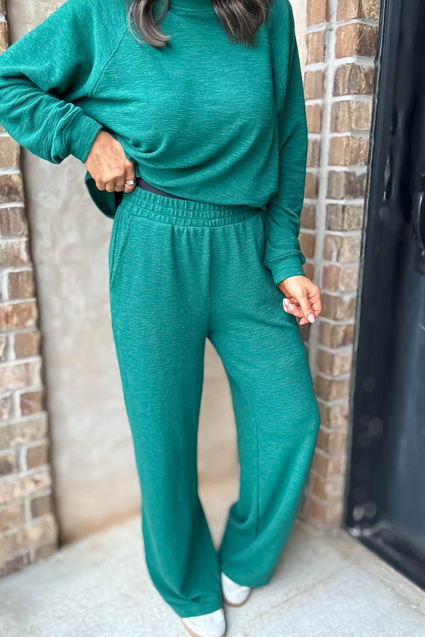 Rewrite Your Story Hunter Green Slub Pants