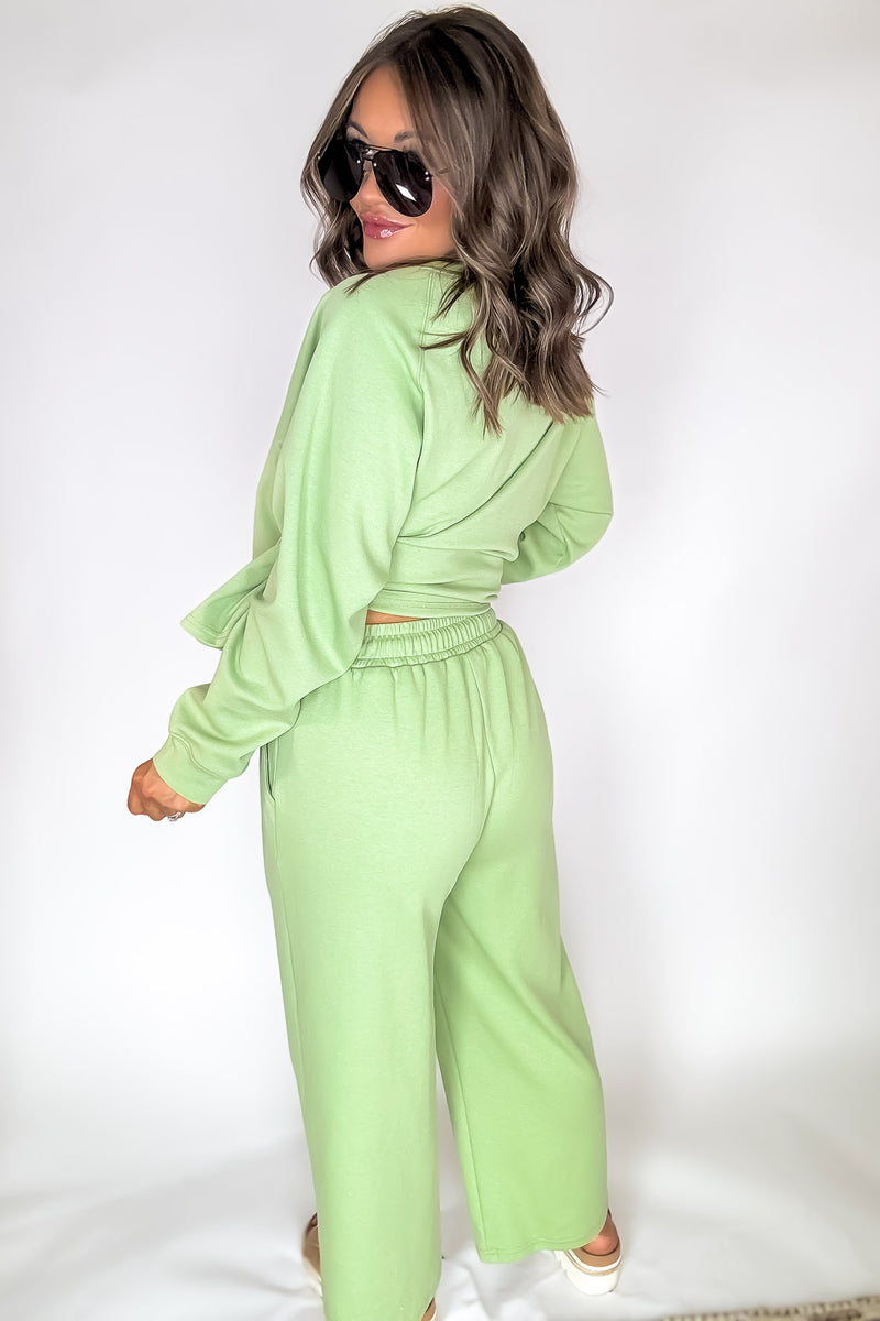 Relaxation Light Olive Drawstring Pants