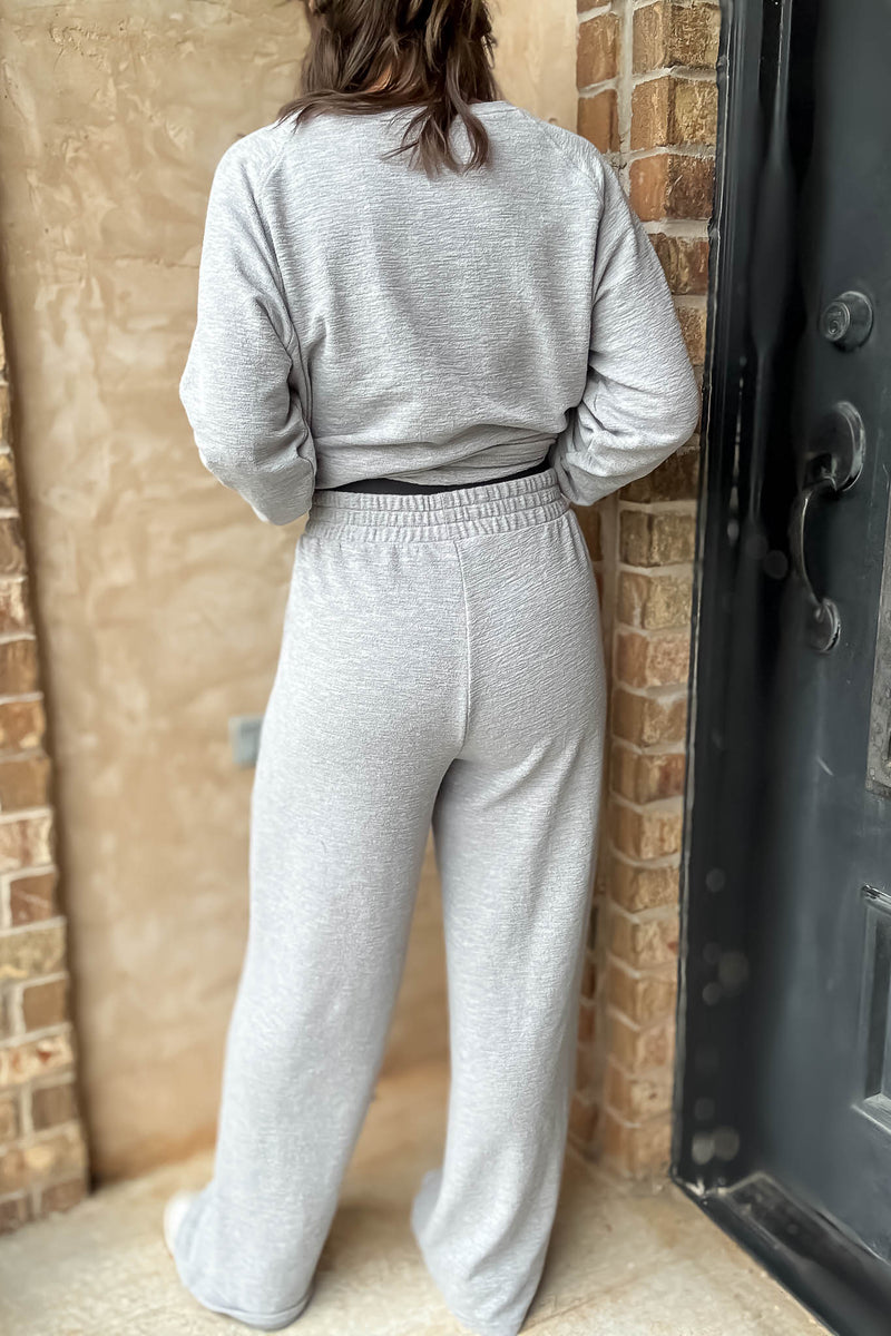Rewrite Your Story Heather Grey Slub Pants