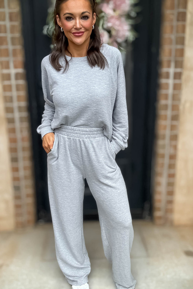 Rewrite Your Story Heather Grey Slub Pants