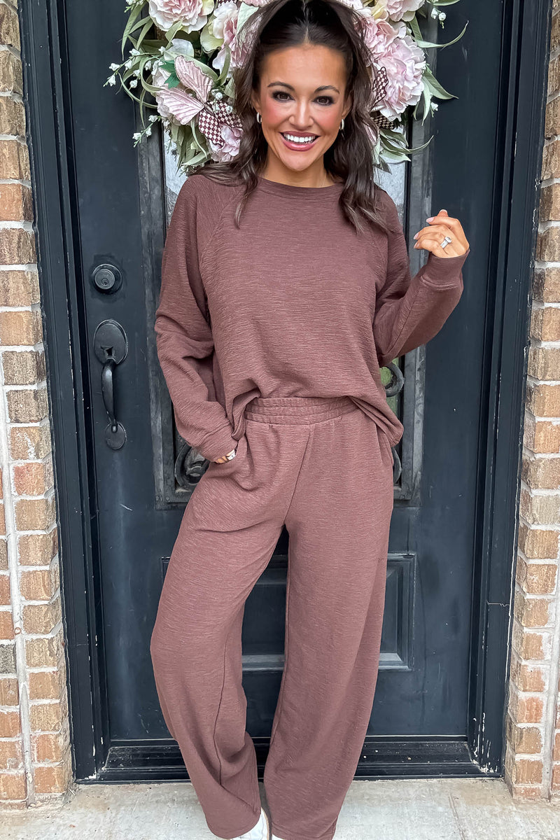 Rewrite Your Story Brown Slub Pants