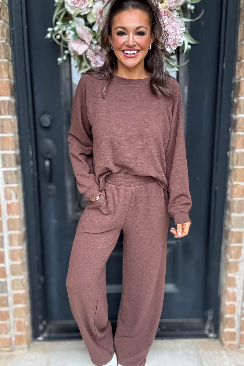 Rewrite Your Story Brown Slub Pants