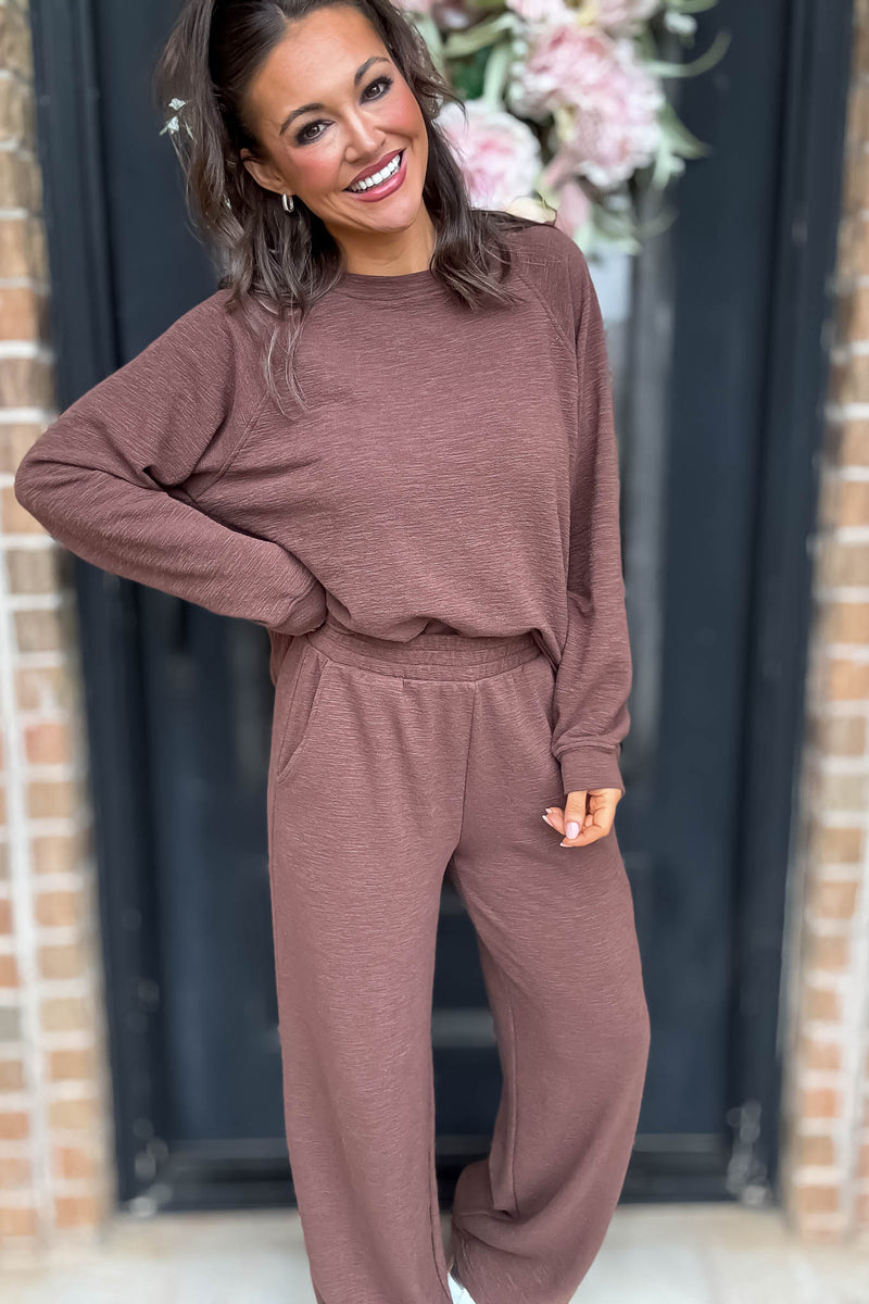 Rewrite Your Story Brown Slub Pants