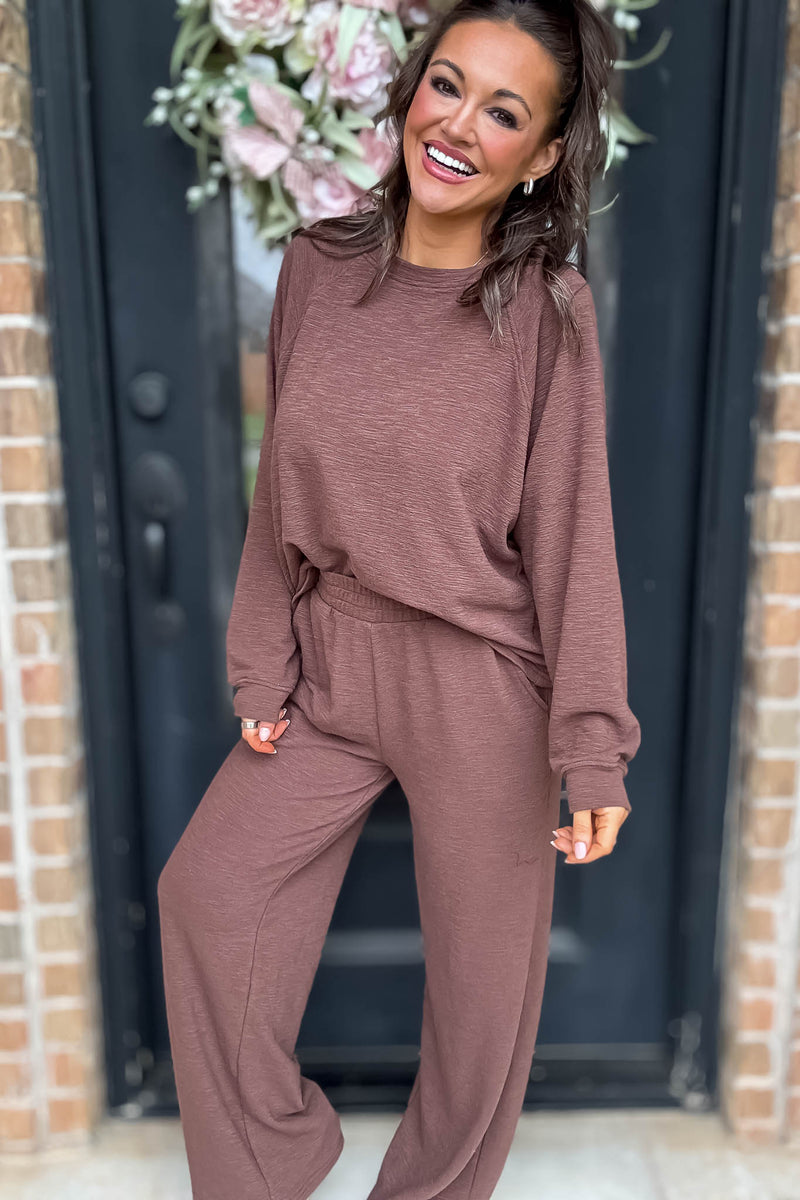 Rewrite Your Story Brown Slub Pants