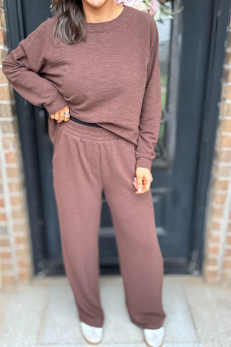 Rewrite Your Story Brown Slub Pants