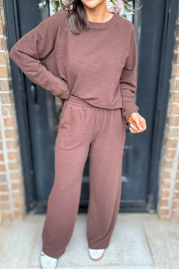 Rewrite Your Story Brown Slub Pants