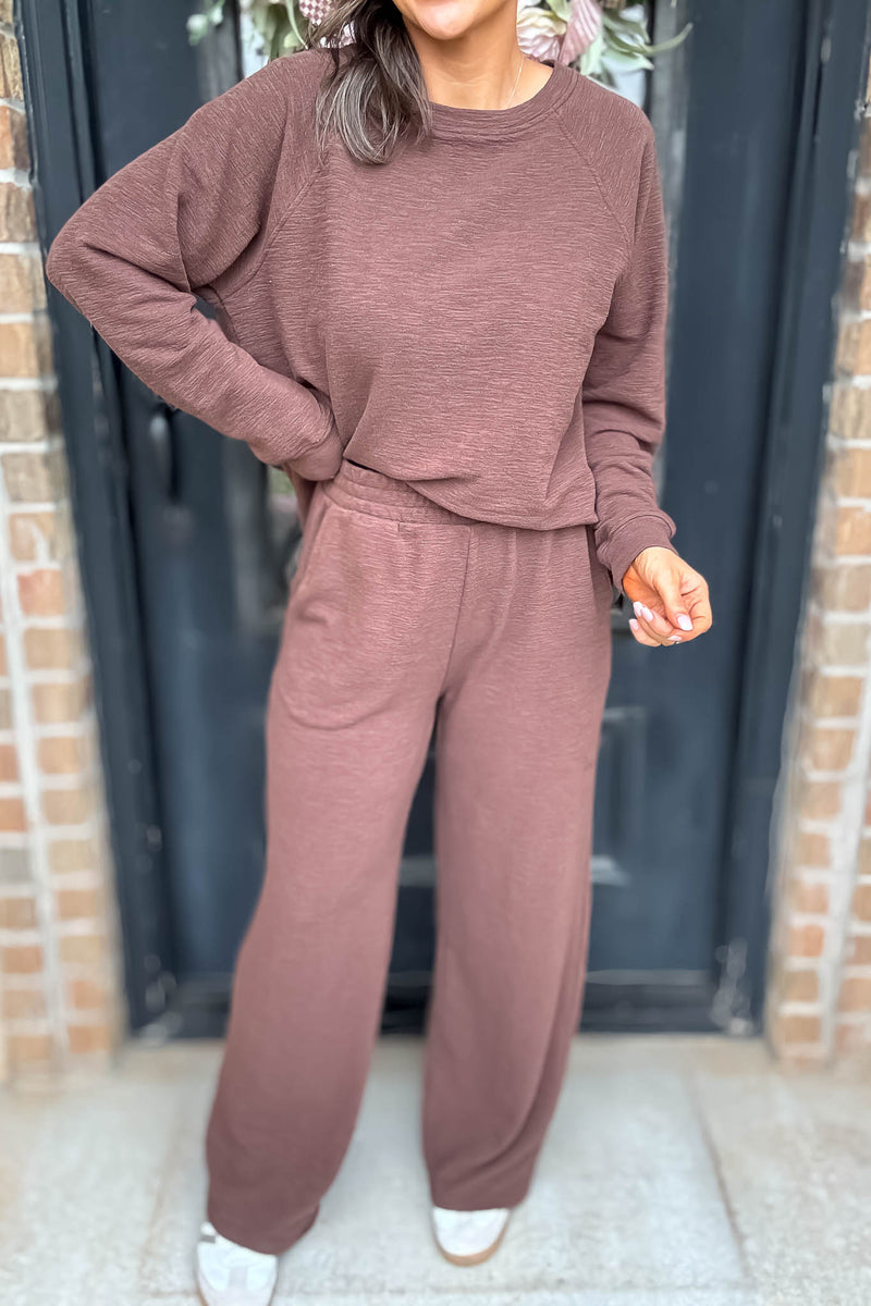 Rewrite Your Story Brown Slub Pants