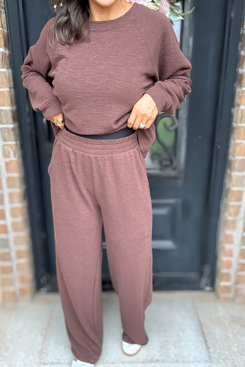 Rewrite Your Story Brown Slub Pants